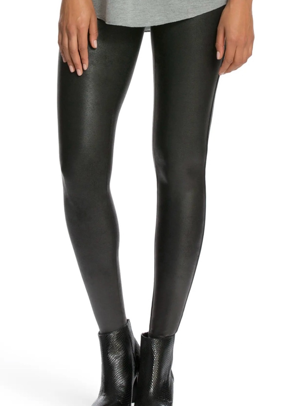 SPANX Faux Leather Leggings in Black